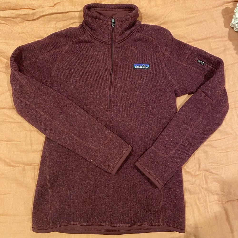Maroon Patagonia Quarter Zip Better Sweater